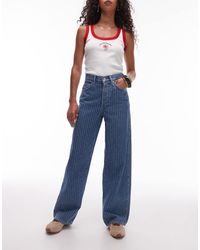 TOPSHOP - Mid Rise Loose Fit Straight Jean - Lyst