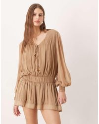 Free People - Sunbeam Long Sleeve Mini Dress - Lyst
