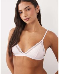 Cotton On - Everyday Lace Padded Triangle Bralette - Lyst
