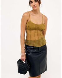 NA-KD - Organza Corset Top - Lyst