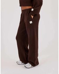 CERNUCCI - Waffle Knit Wide Leg Jogger - Lyst