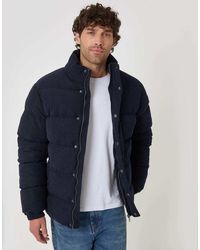 Threadbare - Corduroy Funnel Neck Puffer Coat - Lyst