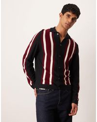 ASOS - Relaxed Button Up Stripe Polo Shirt - Lyst