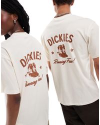 Dickies - Exclusivité asos - - petersburg - t-shirt imprimé au dos à manches courtes - blanc cassé - Lyst