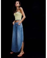 Bershka - Wide-leg Jeans With Side Split - Lyst