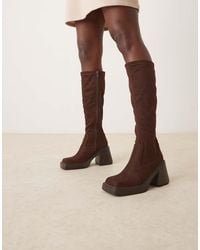 ASOS - Charly Heeled Knee Boots - Lyst