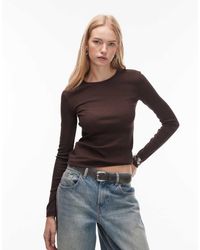 & Other Stories - Top A Maniche Lunghe Scuro - Lyst