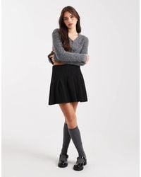 Miss Selfridge - Pleated Knit Mini Skirt - Lyst