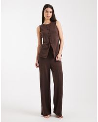 New Look - Faux Suede Kick Flare leggings - Lyst