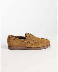 ASOS - Lace Up Boat Shoe With Gum Sole - Lyst