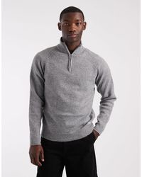 Threadbare - Pull en maille à col zippé - clair - Lyst