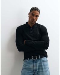 French Connection - Long Sleeve Polo Shirt - Lyst