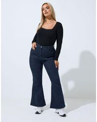 Yours Clothing - Flared Seam Detail Jeans - Lyst