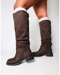 SIMMI - Amrose Ruched Heeled Boots - Lyst