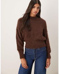 ASOS - – taillierter pullover aus flauschigem strick - Lyst