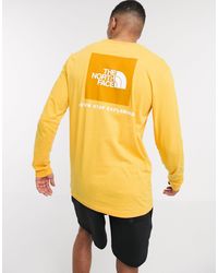 the north face rainbow box logo long sleeve tee