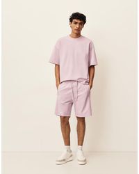 Pull&Bear - Bermuda Joggingbroek Met Logo - Lyst