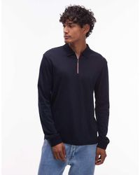 Tommy Hilfiger - Rugby Poloshirt Met Lange Mouwen En Ritssluiting - Lyst