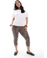 ONLY - – kurze leggings mit animal-print - Lyst
