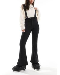 Threadbare - Pantalones Negros De Pernera Ancha Con Tirantes De Ski - Lyst