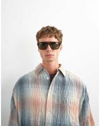 TOPMAN - Oversized Fit Geruit Overhemd Met Kreukeffect - Lyst