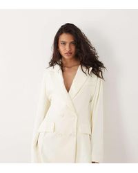 SNDY'S - Tailored Wrap Belted Drape Detail Blazer Mini Dress - Lyst