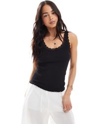 ONLY - Débardeur avec finitions en dentelle - Lyst