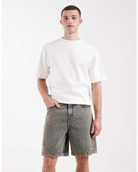 ASOS - Mid Length Denim Jorts - Lyst