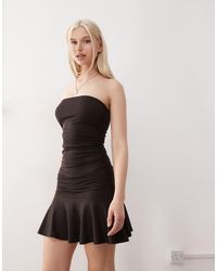 Weekday - Mini Bandeau-Jurk Met Rimpeleffect - Lyst