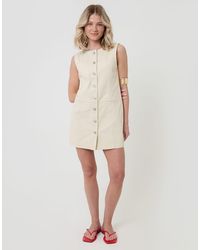 Threadbare - Denim Pinafore Mini Dress - Lyst