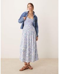 Free People - – sweet nothings – gemustertes midikleid - Lyst
