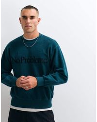No Problemo - 100% Cotton Reverse Fleece Sweatshirt With Large Front Logo - Lyst
