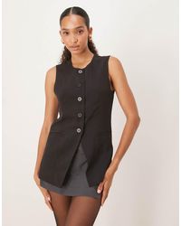 Jdy - Chaleco De Traje De Corte Alargado Con Botones De - Lyst