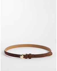 Mango - Faux Suede Slim Belt - Lyst