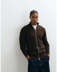 SELECTED - Double Zip Ribbed Knit Jumper - Lyst