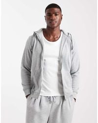 Brave Soul - Zip-through Hoodie With Drawcords - Lyst