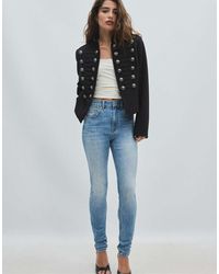Stradivarius - Fitted Blazer With Metal Buttons - Lyst