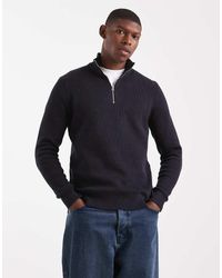 Only & Sons - Ribbed Half Zip Jumper - Lyst