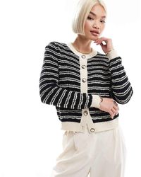 Vero Moda - Cardigan With Gold Buttons - Lyst