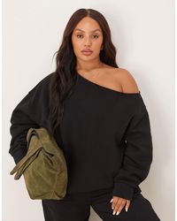 ASOS - Asos design curve – schulterfreies sweatshirt - Lyst