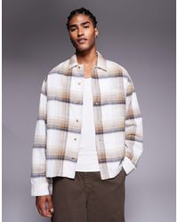 ASOS - Boxy Checked Overshirt - Lyst
