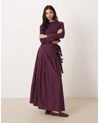 Glamorous - Geruite Maxi Kilt-Rok Met Gestrikte Zijkant - Lyst