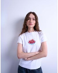 TOPSHOP - Graphic Cherries Print Everyday Tee - Lyst