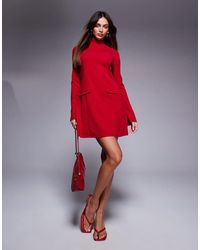 ASOS - Vestito Corto Accollato - Lyst