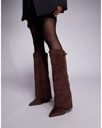 Public Desire - – kola – kniehohe stiefel aus wildlederimitat - Lyst
