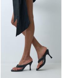 ASOS - Huddle Padded Toe Thong Heeled Sandals - Lyst