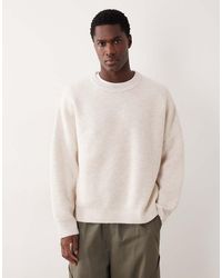 ASOS - Super Oversized Knitted Fisherman Rib Crew Neck Jumper - Lyst