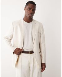 Mango - Amalfi - blazer d'ensemble ajusté en lin - écru - Lyst