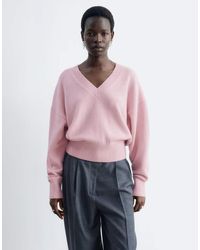 & Other Stories - Thick Knitted V Neck Sweater - Lyst