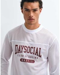 ASOS - Boxy Oversized Long Sleeve T-shirt With Daysocial Print - Lyst
